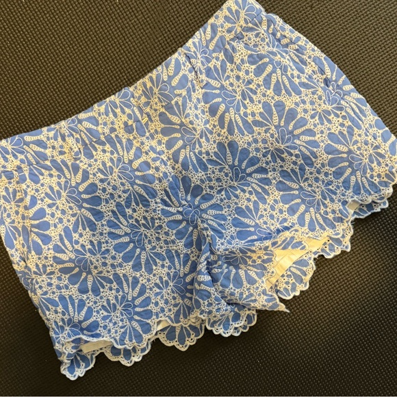 LOFT Blue and White Patterned Shorts - Picture 1 of 4